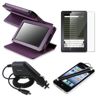 Leather Case/ LCD Protector/ Charger/ Stylus for  Kindle Fire