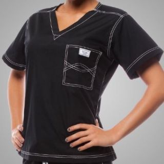 XXS Urban Nursing Scrubs Black Top Clothing