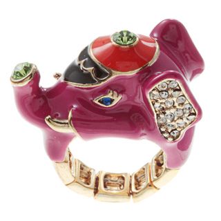 Betsey Johnson Elephant Wrap Fashion Ring