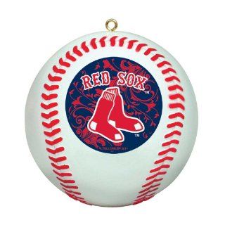 MLB Boston Red Sox Mini Replica Baseball Ornament: Sports