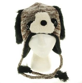 D&Y Childrens Critter Kingdom Dog Hat Brown: Clothing