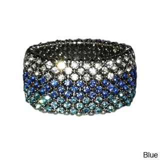 Stainless Steel Colored Crystal Retro Vintage Stretch Bracelet