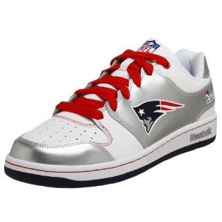 NFL Patriots Field Pass Helmet Sneaker,White/Silver/Navy,8 M US Shoes