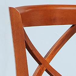 Verona Red Oak Cross Back Swivel 29 inches Pub Chair