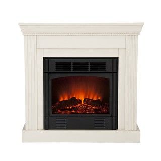 Martel Ivory Convertible Petite Electric Fireplace