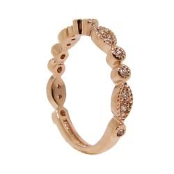 14k Rose Gold over Sterling Silver Cubic Zirconia Marquise shape Ring
