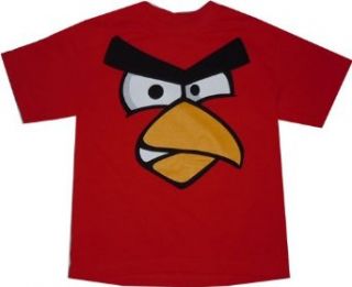 Angry Birds: Red Bird Face Youth T Shirt: Clothing