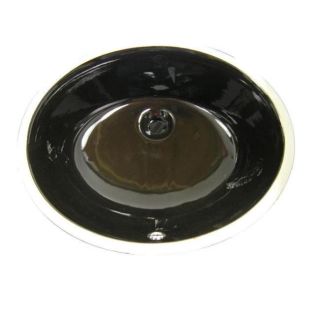 DeNovo Porcelain Black Bathroom Sink