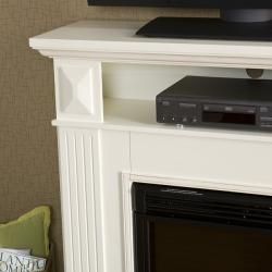 Raines Ivory Media Console Electric Fireplace