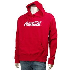 Coca Cola Unisex RPET Script Hoodie   Red Medium Clothing