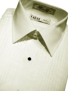 Laydown Collar Tuxedo Shirt 1/4 Inch Pleat Microfiber
