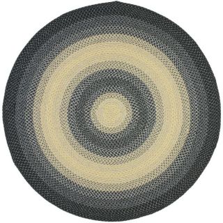 Hand woven Reversible Multicolor Braided Rug (8 Round)