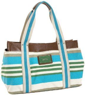 com Tommy Hilfiger Iconic Striped Medium Tote,Peacock,one size Shoes