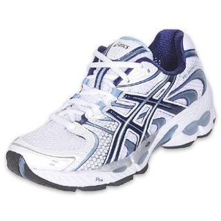 ASICS Womens GEL Nimbus 11 Running Shoe, White/Navy/Ice Blue Shoes