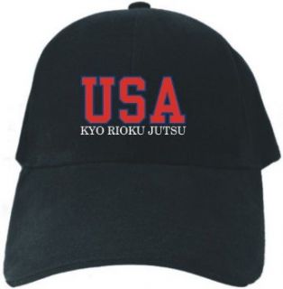 Caps Black  Usa Kyo Rioku Jutsu Athletic Embroidery