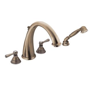 Moen Antique Bronze Double handle High Arc Roman Tub Faucet with Hand