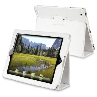 White Leather Case with Stand for Apple iPad 2
