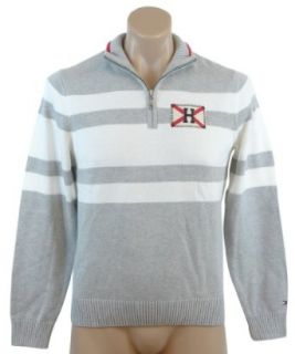 Tommy Hilfiger Mens Full Zip Argyle Cardigan Logo Sweater