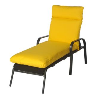 Shar Outdoor Bright Yellow Chaise Lounge Chair Cushion Made with
