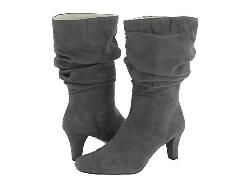 Bouquets Baker (Wide Calf) Grey Micro Suede Boots