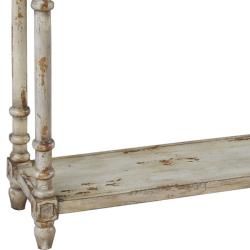 Distressed Natural Cream Accent Console Table
