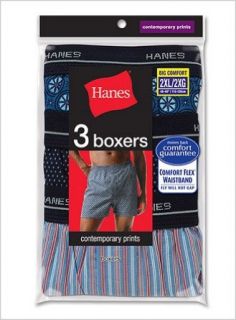 Hanes Big Dark Ground Boxers (3 Pack) Clothing