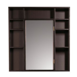 Red Mahogany Medicine Cabinet/ Double Sided Mirror
