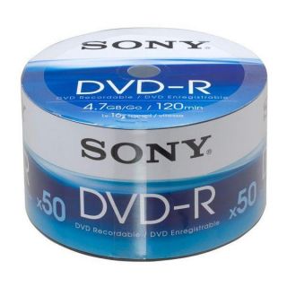 DVD R 4,7 Go (pack de 50)   BULK   Les DVD R de Sony sont la solution