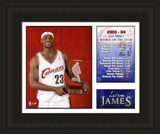 Framed LeBron James Rookie of the Year Milestones and