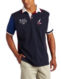 Nautica Mens Sailin Club Short Sleeve Polo Shirt, Navy