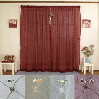 Diamond Embroidered 84 inch Elegant Sheer Curtains