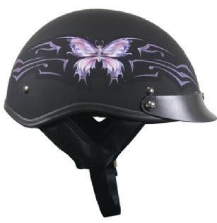 DOT Butterfly Flat Black Purple Butterfly Womens