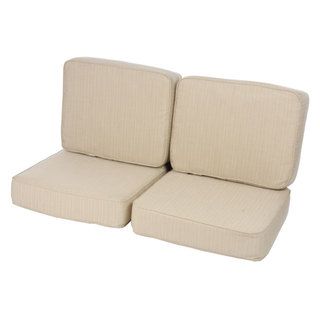 Kokomo Teak Outdoor Loveseat Back/ Seat Cushion Set