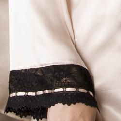 Julianna Rae Womens Butterfield Lace detail Silk Robe