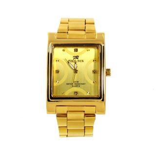 Fortuner Mens Morning Glory Goldtone Watch