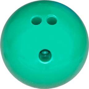 3 lb. Green Rubberized Plastic Bowling Ball Sports