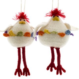 Alpaca Wool Chicken Ornaments (Peru)