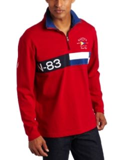 Nautica Mens Sailing Club Jersy Polo Shirt, Nautica Red