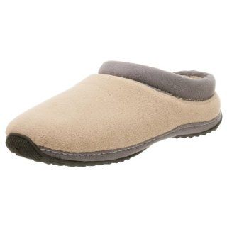 Dearfoams Womens Microfleece Clog Slipper,Latte,6 M Shoes