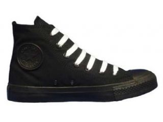 Black Monochrome Canvas Shoes with Extra Pair of White Laces Shoes