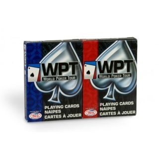 Pack 2 jeux WPT (bleu et rouge)   Lot de 2 jeux de 54 cartes Fournier