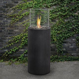 Real Flame Modesto 38 inch Black Fire Column
