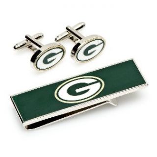 Green Bay Packers Cufflinks and Money Clip Gift Set