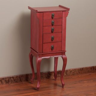 Ningbo 4 drawer Red Jewelry Armoire