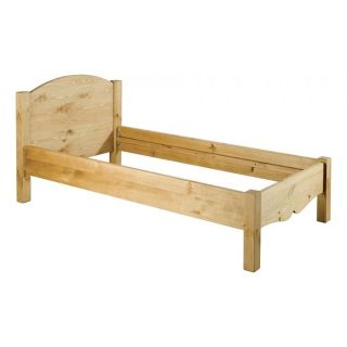 Lit en bois brut 1 personne couchage 90 x 200 cm   Ce lit une place en