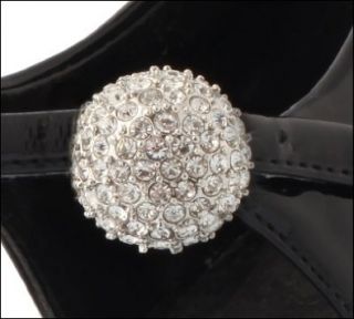 : Designer Clear Rhinestone Disco Ball Shoe Clips Accessories: Shoes