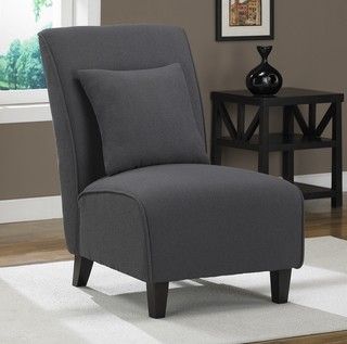 Steel Grey Tapered Armless Chair
