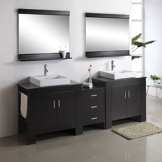 Jeffrey 90 inch Double sink Bathroom Vanity Set