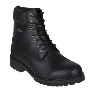 Lugz Mens Drifter 6 inch Black Leather Lace up Ankle Boots