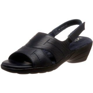 com Softwalk Womens Genoa Platform Sandal,Navy Leather,8 N US Shoes